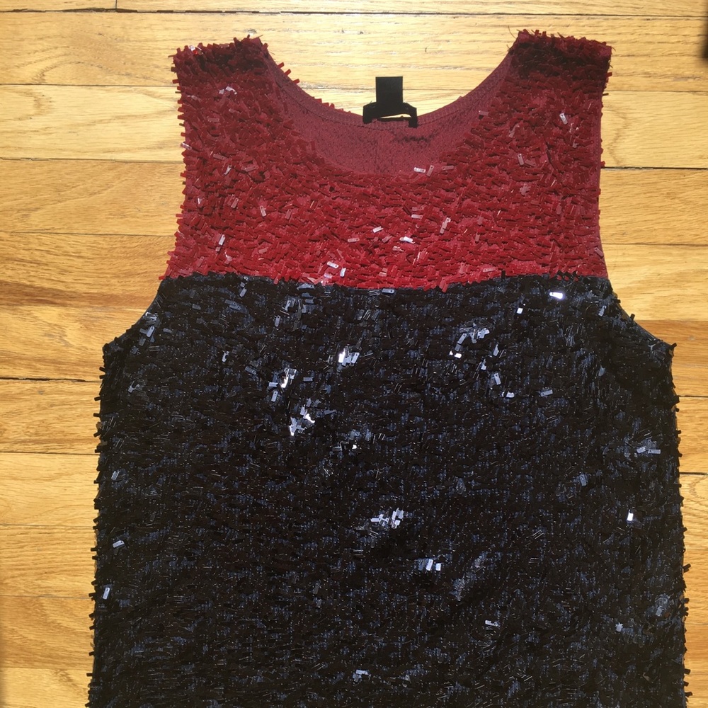 J.Crew ColorBlocked Sequin (paillettes) tank top